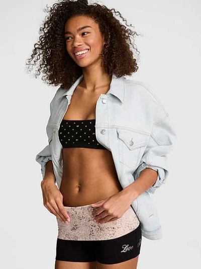 Pink All-day Cotton™ Foldover 3" Bike Shorts In Multi