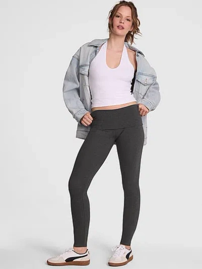 Pink All-day Cotton™ Foldover Leggings In Gray