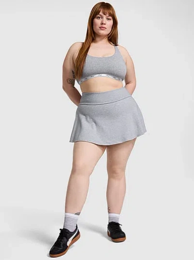 Pink All-day Cotton™ Foldover Skort In Gray