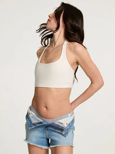 Pink All-day Cotton™ Halter Sports Bra In Sand