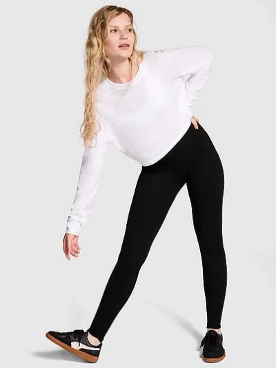 Pink All-day Cotton™ Leggings In Black