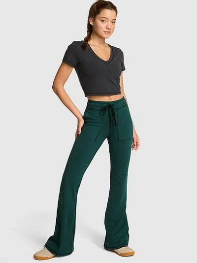 Pink All-day Cotton™ Pocket Flare Leggings In Green