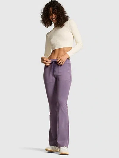 Pink All-day Cotton™ Pocket Flare Leggings In Purple