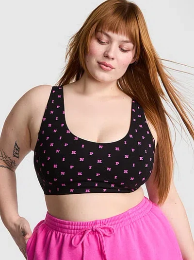 Pink All-day Cotton™ Scoop Sports Bra In Black