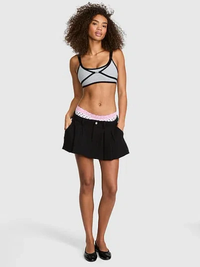 Pink All-day Cotton™ Double Up Scoop Bra In Gray