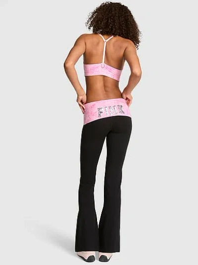Pink All-day Cotton™ Foldover Flare Leggings In