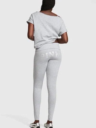 Pink All-day Cotton™ Foldover Leggings In Gray