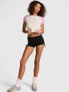 Pink All-day Cotton™ Foldover Ruched Micro Shorts In Multi