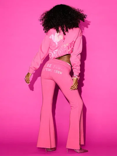 Pink All-day Cotton™ Foldover Super Flare Leggings In