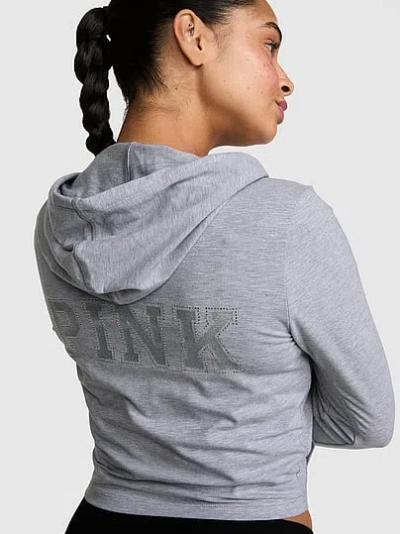 Pink All-day Cotton™ Full-zip Hoodie In Gray