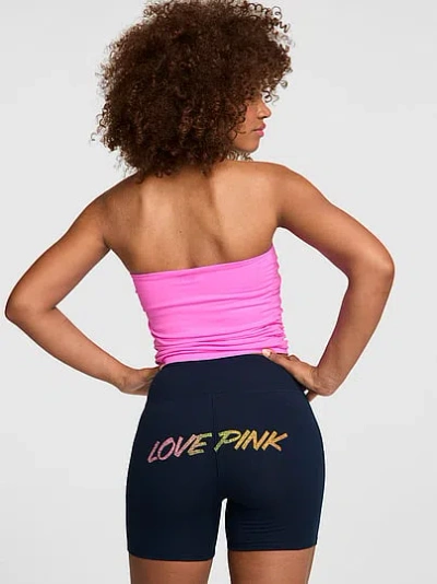 Pink All-day Cotton™ Lace-up Bike Shorts In Blue