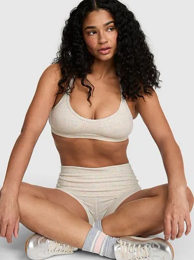Pink All-day Cotton™ Low-scoop Racerback Bra In Neutral