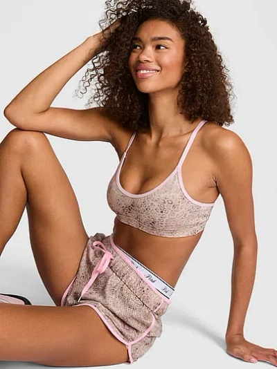 Pink All-day Cotton™ Low-scoop Racerback Bra In Multi