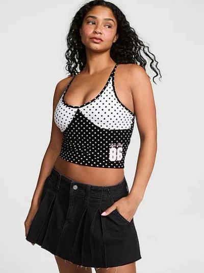 Pink All-day Cotton™ Racerback Bra Tank In Animal Print