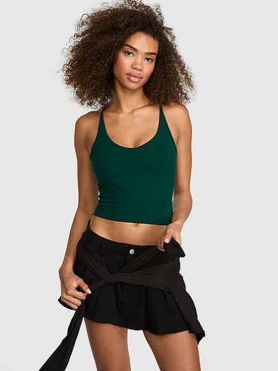 Pink All-day Cotton™ Racerback Bra Tank In Green