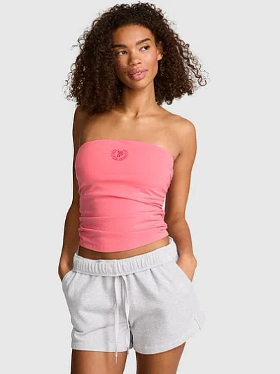 Pink All-day Cotton™ Side-ruched Tube Top In