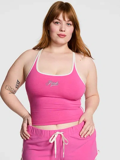 Pink All-day Cotton™ Square-neck Bra Tank In
