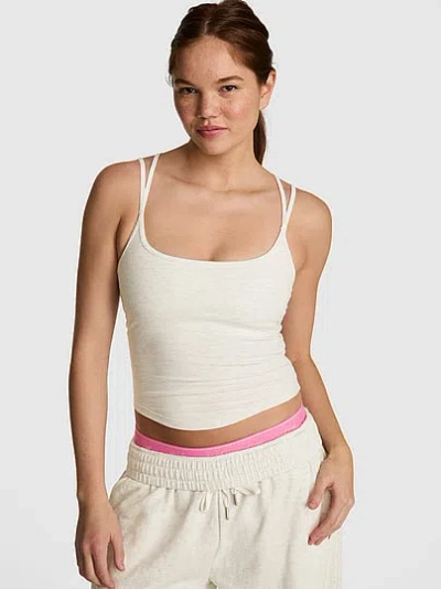 Pink All-day Cotton™ Strappy Tank Top In White