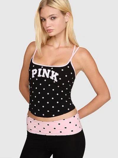 Pink All-day Cotton™ Strappy Tank Top In Print