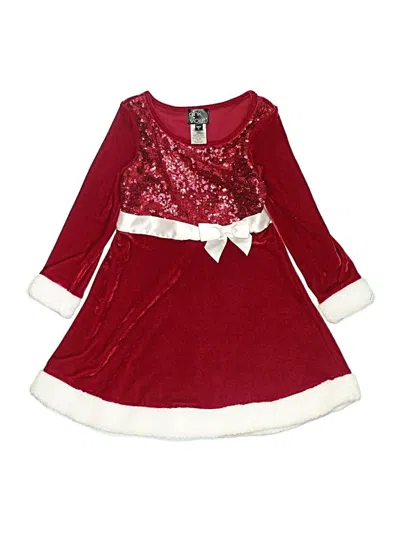 Pre-owned Pink & Violet Kids' Dress In Burgundy