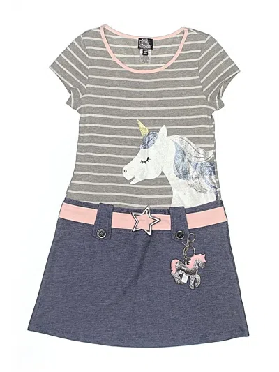 Pre-owned Pink & Violet Kids' Dress In Gray