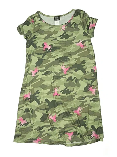 Pre-owned Pink & Violet Kids' Dress In Green