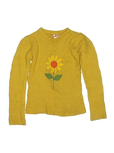 Pre-owned Pink Angel Kids' Pullover Sweater In Yellow