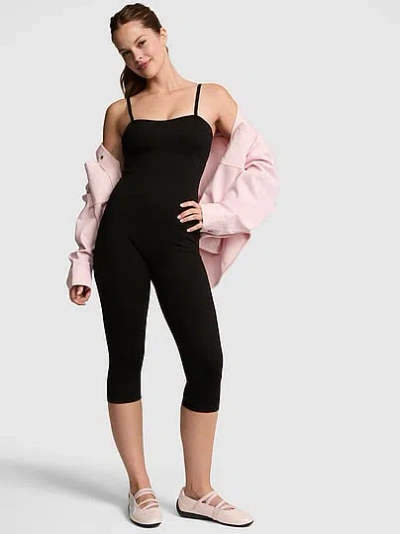 Pink Anywear Capri Onesie In Black