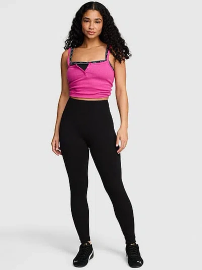 Pink Anywear Leggings In Black