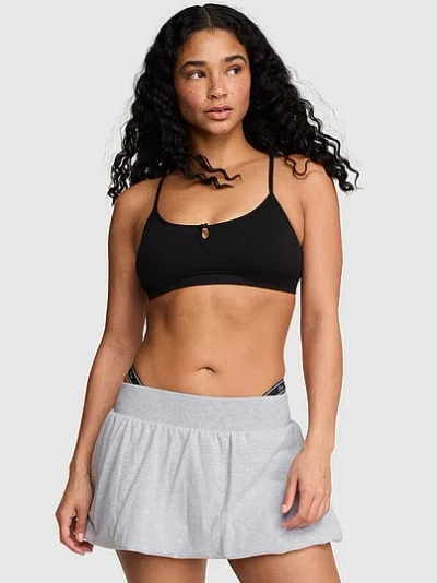 Pink Anywear Low-scoop Racerback Bra In Black