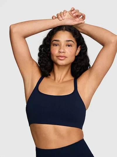 Pink Anywear Strappy Sports Bra In Black