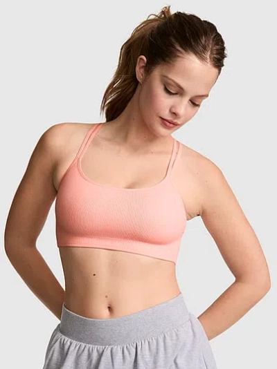 Pink Anywear Strappy Sports Bra In Gray