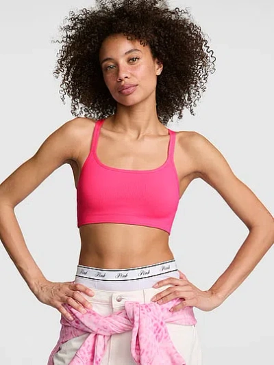 Pink Anywear Strappy Sports Bra In