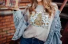 Pink Armadillos Joy To The World Graphic Tee In Grey In Grey