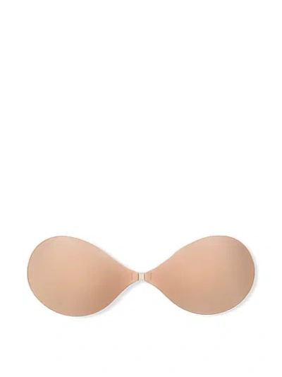 Pink Backless Front-close Push-up Bra In Brown