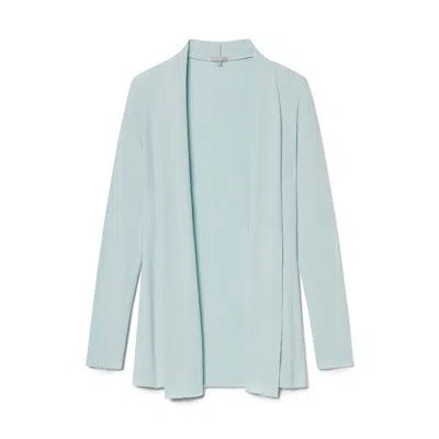 Pink Balls Amelia Rib Cardigan Cloudy Aqua In Blue