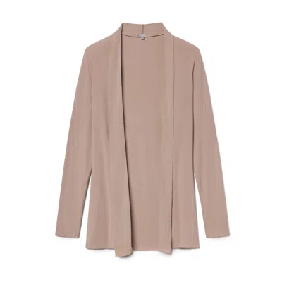 Pink Balls Amelia Rib Cardigan Cloudy Mocha In Brown