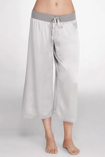 Pink Balls Jolie Capri Satin Ankle Pant Dark Silver