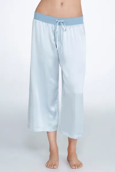 Pink Balls Jolie Capri Satin Ankle Pant Morning Blue