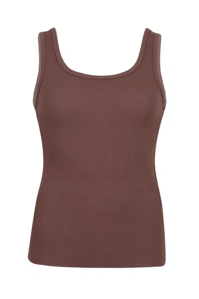 Pink Balls Scoop Tank Top Mocha
