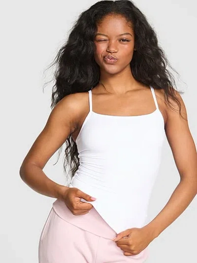 Pink Base Stretch™ Cami In White
