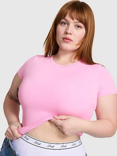 Pink Base Stretch™ Short-sleeve Tee In