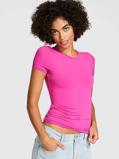Pink Base Stretch™ Short-sleeve Tee In
