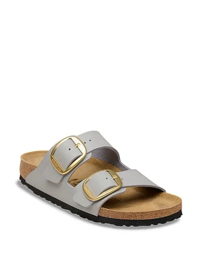 Pink Birkenstock Arizona Big Buckle Birko-flor Sandals In Silver