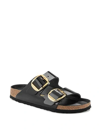 Pink Birkenstock Arizona Big Buckle Sandals In Black