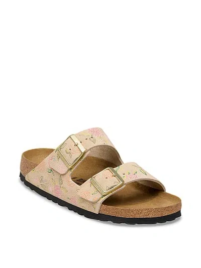 Pink Birkenstock Arizona Floral Printed Sandals In Neutral