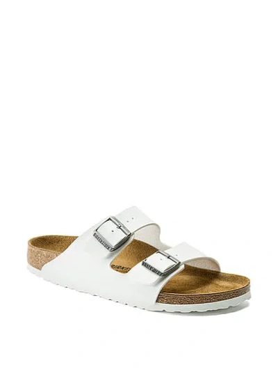 Pink Birkenstock Arizona Sandals In White