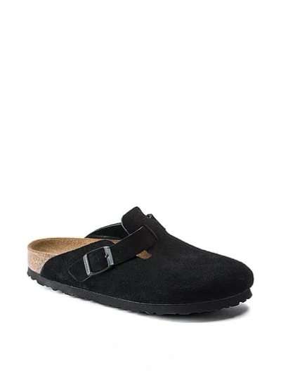 Pink Birkenstock Boston Clogs In Black
