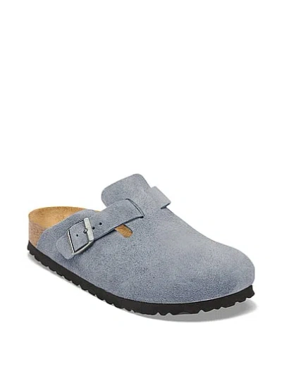 Pink Birkenstock Boston Clogs In Blue