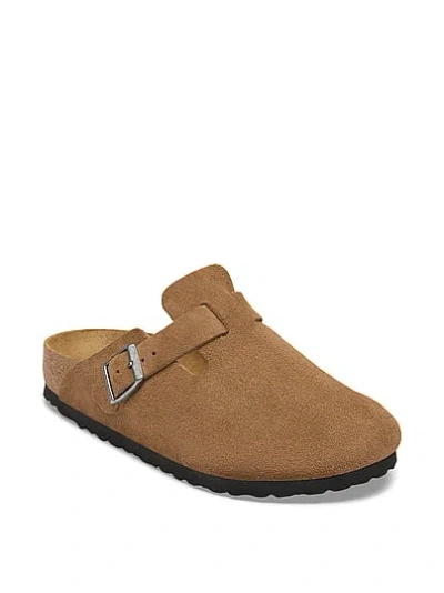 Pink Birkenstock Boston Clogs In Brown